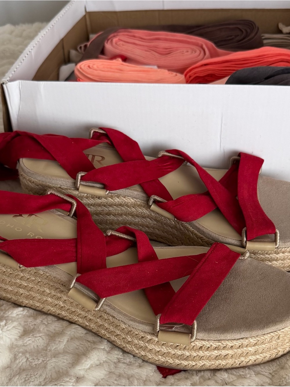BoHo Row Beige Espadrille Wedge Slide Sandals - Neutral Women’s Summer Shoes